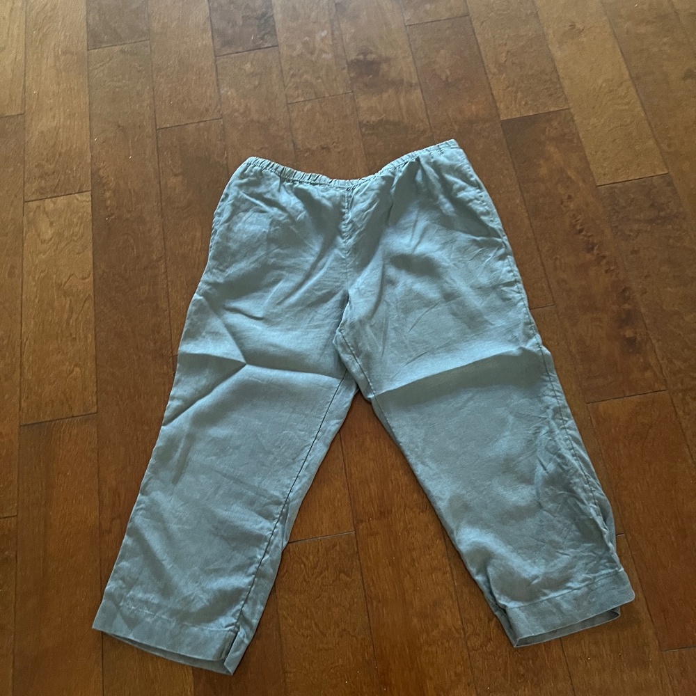 J Jill 100% Ljnen Cropped Pants - PM